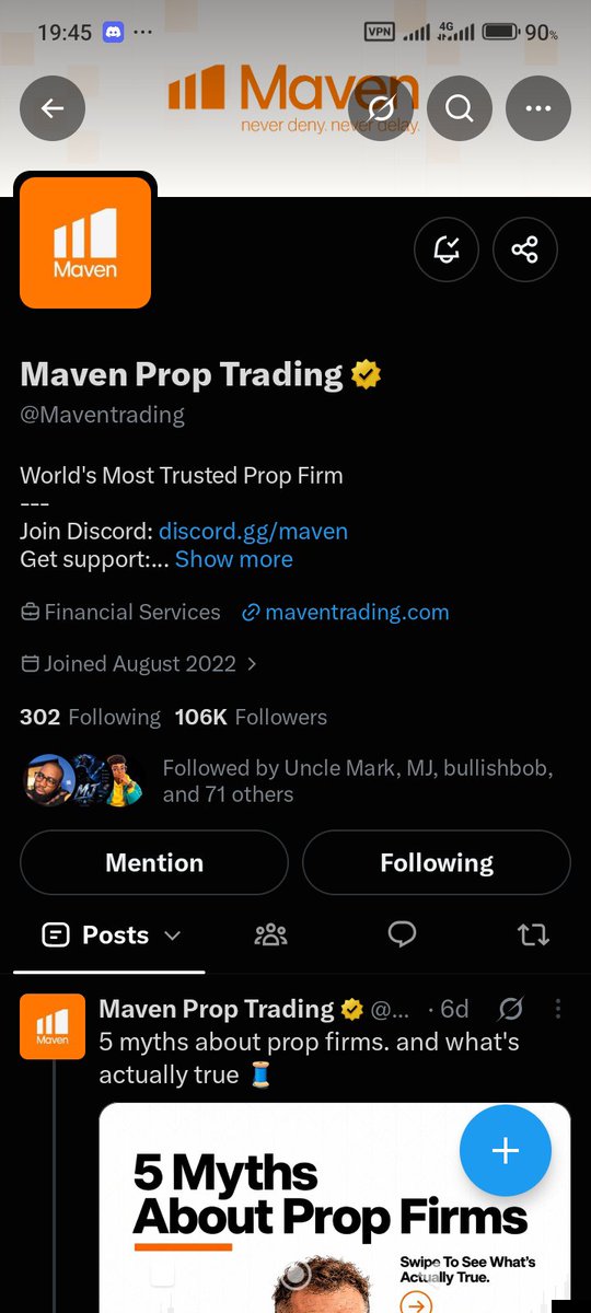 ubee280's tweet photo. @Fznation01 @Maventrading @DumbMoneyHunter A 10k Maven account is an absolute game-changer to kick off the new month. Huge appreciation to @Fznation01 and @DumbMoneyHunter for putting this together, Let's get it.
@Jasper_billionz
@Haybee_Spike
@dinancyofficial
@ben_tony25
@TpwithSarzy https://t.co/8bjm64RcoX