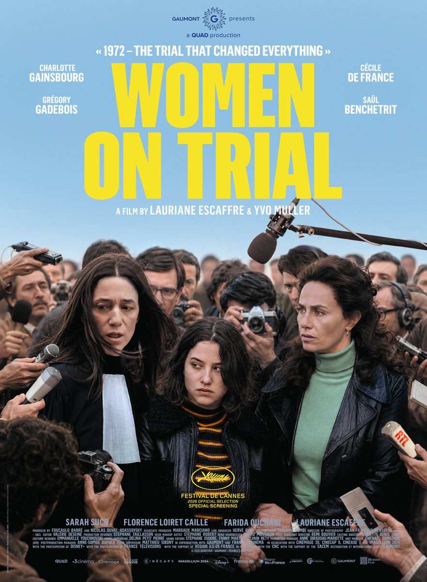 MenemshaFilms's tweet photo. We're proud to present the new poster for WOMEN ON TRIAL, starring Charlotte Gainsbourg and Cécile de France in a real-life courtroom thriller about a landmark trial in French history. 🇫🇷 Watch the trailer and learn more at https://t.co/pdQcVyVICy! https://t.co/CRN0xKanut