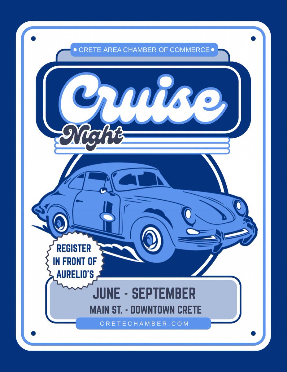 VillageOfCrete's tweet photo. Final Cruise Night of the year tonight. See you at 5pm! https://t.co/CXGzvMRIVc