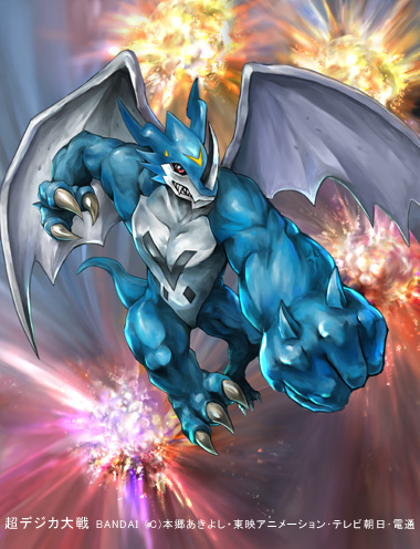 LoboSamp's tweet photo. Exveemon in official arts 💙

#Digimon #Digimon02 #デジモン #디지몬 https://t.co/PZbkDUgrQU