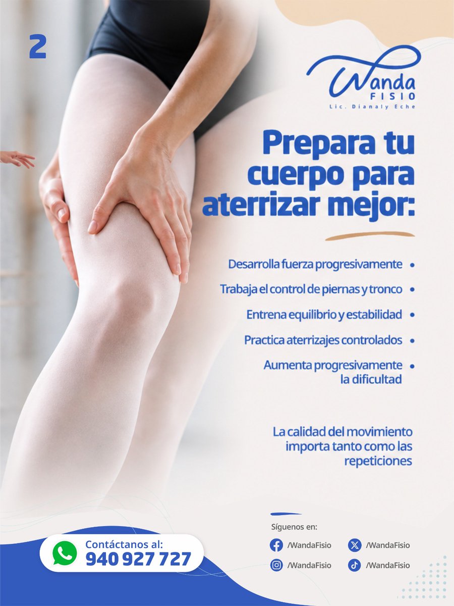 Dianaly_E's tweet photo. 🩰 SALTAR TAMBIÉN SE ENTRENA

Aterrizar es parte del salto.

⬆️ Fuerza progresiva
🦵 Control de piernas y tronco
⚖️ Equilibrio y estabilidad
↘️ Aterrizajes controlados
📈 Progresión de dificultad

La calidad del movimiento importa tanto como las repeticiones. https://t.co/XqBJc5zXad