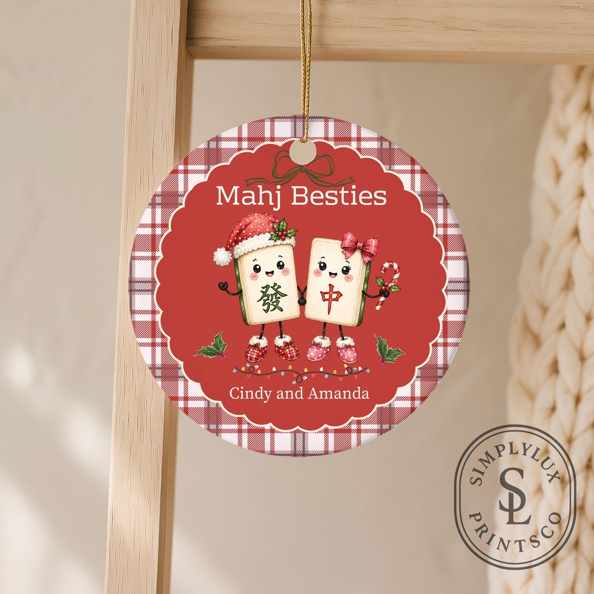 ValenciaLajg's tweet photo. Celebrate friendship this holiday season with a personalized Mahjong Besties Christmas ornament. A heartfelt keepsake for cherished Mahjong nights and a unique gift for your besties, priced at $29. 00. https://t.co/QxwoEuarMn