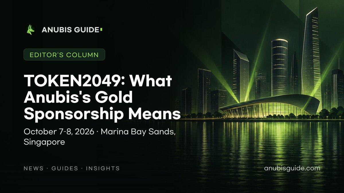 Anubis_Guide's tweet photo. TOKEN2049 Singapore
📅 Oct 7–8, 2026
📍 Marina Bay Sands

25,000+ attendees, 7,000+ companies, 300+ speakers — and Anubis Chain takes part as a Gold Sponsor.

What does that sponsorship mean? Our editor's column 👇
https://t.co/XzTBEc3Tud https://t.co/OpHy8VRoAS