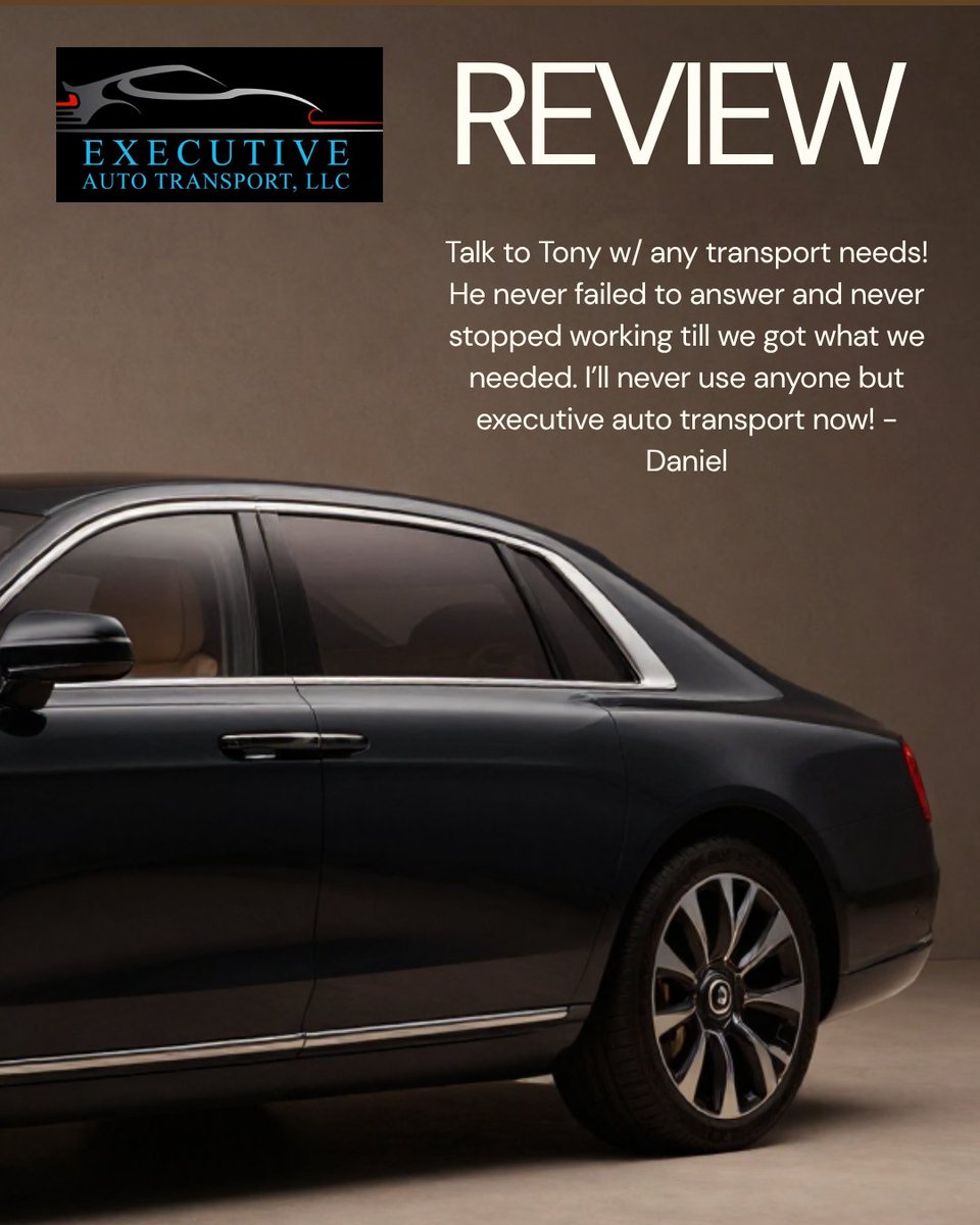 ExecutiveAuto_T's tweet photo. This is what it’s all about. 🤝🚗
Appreciate the trust and the kind words. More moves, more relationships, and more cars on the road. 🔥
#ExecutiveAutoTransport #AutoTransport #CarShipping #VehicleTransport #CustomerAppreciation #TrustinTony #CallNow #Cars #Trucks #Bikes #Boats https://t.co/9jhjH9nerE