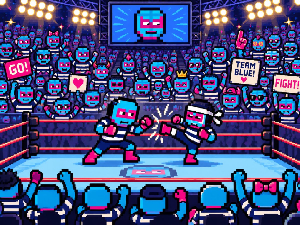 Chainriffs's tweet photo. The crowd around @wrestler_galaxy / $WRESTLER is getting louder.

~ And I recognize some familiar faces from $TIBBIR in there.

People are making content, spreading the lore, and actually buying into the idea. Slowly, it’s starting to feel less like a ticker and more like a community.

~ The fun part: $WRESTLER is paired with @galaxyhq / $GLXY, and Mike @novogratz, Galaxy’s founder and a former wrestler himself, has already interacted with the project.

$TIBBIR showed how far a crowd like this can take an idea.

@stambouli_o1 @o1_exchange