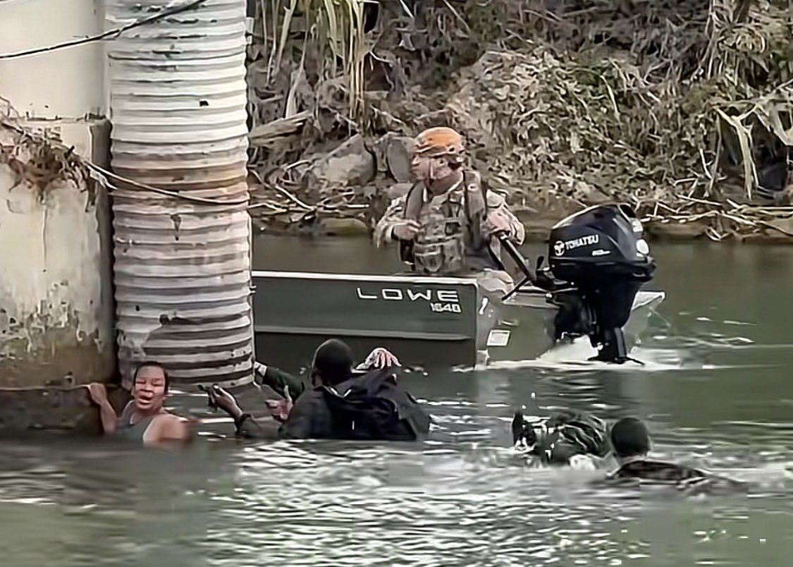 anttsinc's tweet photo. Absolute lawlessness at the Rio Bravo over the weekend, and the footage coming out is pure chaos. 🌊🚨 

While human smugglers push massive groups into treacherous, fast-moving currents—forcing American agents to risk their own lives conducting emergency water rescues—the situation on the banks has turned into a literal combat zone.

Multiple reports and video clips show projectiles flying. Witnesses are claiming Border Patrol agents had to deploy non-lethal rubber bullets to control aggressive crowds near the water. Meanwhile, Texas DPS and CBP officials have confirmed that actual, live rounds have been fired from the Mexican side of the river directly at our agents. 

We have crossed the line from a migrant crisis to an active, low-grade border war. Our agents are being used as lifeguards one minute and target practice the next. How much longer is this sustainable before someone gets killed? 👇💥 

#BorderCrisis #RioGrande #OperationLone Star #ImmigrationNews #BorderPatrol #TexasBorder 

#anttsinc