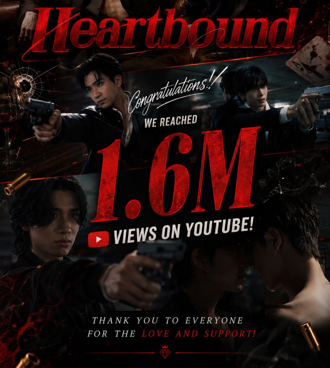 Only_PSRT's tweet photo. 🎉 WE REACHED 1.6 MILLION VIEWS! 🎉

The #HeartboundSeries pilot has officially hit 1,600,000 VIEWS on YouTube! 💥🎬

Thank you so much to everyone for your incredible love and endless support for Perth and Santa! Only 400k left for our 2M goal... let's keep streaming! 🚀

▶️ Link: https://t.co/gJnroiBgpV

#เพิร์ธแซนต้า #PerthSanta #PerthTanapon #Santapp