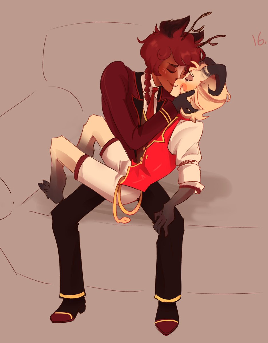Explowo_'s tweet photo. They're slacking off..  
redesigns by @manherarui !!

#radioapple #HazbinhHotel https://t.co/dceBAGJNzo