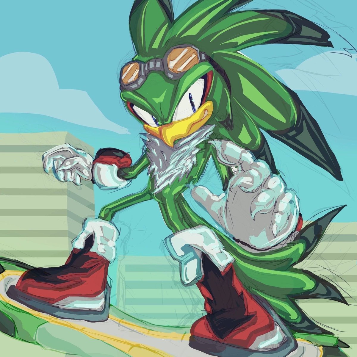 Belbe490409's tweet photo. New vs old art still I like that dynamic  

#sonjet #sonic #jet #fanart #fyp https://t.co/2M9QRE3SOl