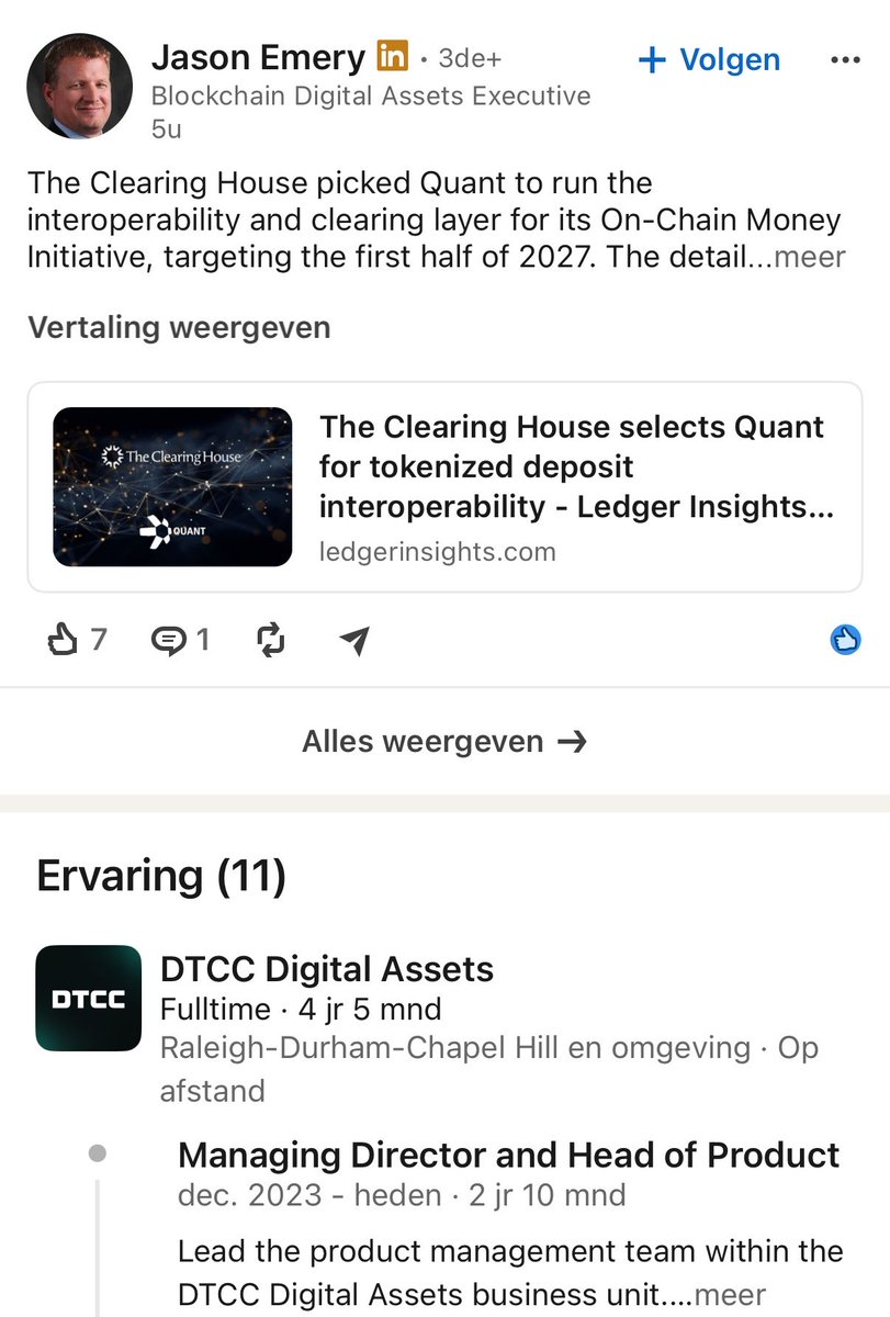 SanNL11's tweet photo. 👀👀👀

The managing director and head of product of the DTCC is talking about ethereum:0x4a220e6096b25eadb88358cb44068a3248254675 

Matter of time till $QNT is part of their tech stack https://t.co/cbHa63O8OR