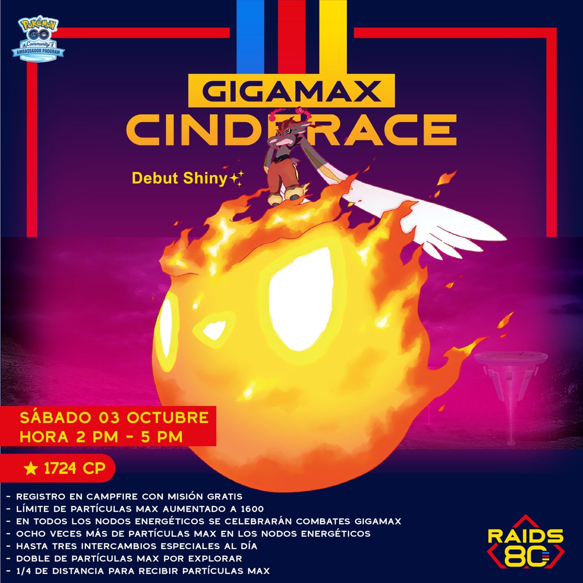 GRaids80's tweet photo. Sábado https://t.co/J3BJqRTuLN

Estaremos siempre para ayudar, los esperamos 🤗

#pokemonGo #trending #instagram #infografia #pokemon #pokemongoapp #bogota #colombia #cinderace #gigamax #horalegendaria #xerneas #sobble #seedot https://t.co/2Mega2AHDh