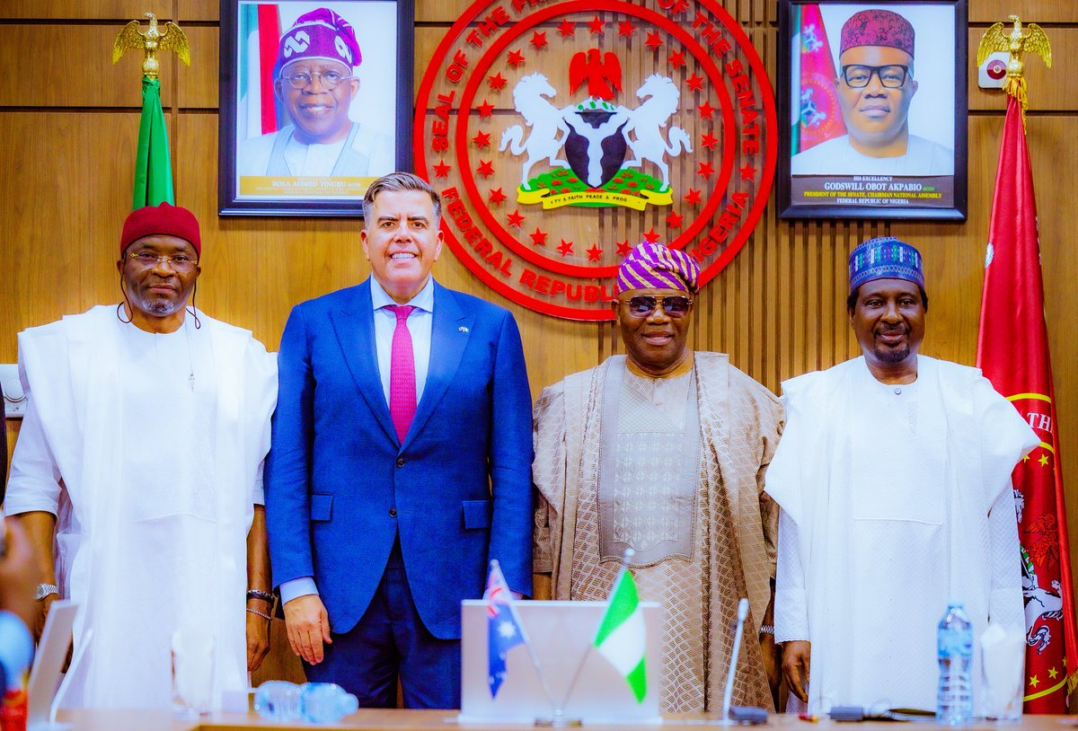 OfficialBenKalu's tweet photo. Two nations. One Commonwealth. A shared commitment to democracy and good governance. 

Today, on behalf of the Speaker of the House of Representatives, Rt. Hon. Abbas Tajudeen, PhD, GCON, I joined the Senate President, Senator Godswill Akpabio, GCON, as we received the Speaker of the Australian House of Representatives, Hon. Milton Dick, MP, on a courtesy visit to the National Assembly ahead of the 153rd Assembly of the Inter-Parliamentary Union (IPU).

This visit provided an opportunity to reaffirm our commitment to the strong relationship that exists between Nigeria and Australia, anchored on shared Commonwealth values, democratic governance and a growing tradition of parliamentary friendship.

As Nigeria prepares for the IPU Assembly, we go with one clear message; Nigeria is open, engaged, and ready to build partnerships that actually work for our people.

We commend Australia’s continued commitment to multilateralism. The best is still ahead for our both nations. The work of the parliament extends beyond our chambers and we will show up wherever it counts.