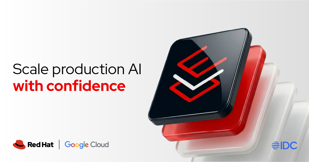 RedHatPartners's tweet photo. Deploy AI workloads reliably. Red Hat Enterprise Linux for @GoogleCloud helped provisioning and scaling teams work 41% more efficiently. Read the @IDC whitepaper: https://t.co/Vpeaa4OjIQ https://t.co/Wz2839rkQn