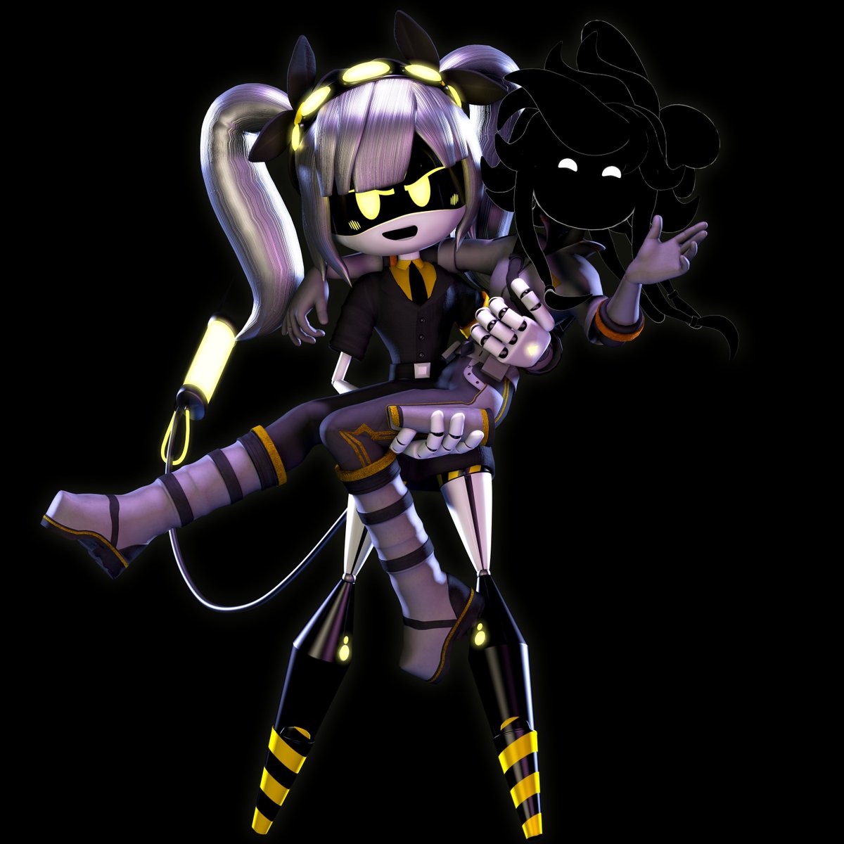 Ray59123's tweet photo. Jessa Render Remake 💛🖤

#MurderDrones #SerialDesignationJ #Tessa #Jessa https://t.co/nEFKWnineN