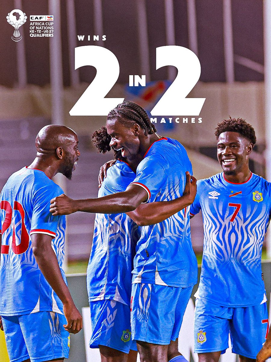 CAF_Online's tweet photo. The Leopards are off to a flying start in the #TotalEnergiesAFCON2027 Qualifiers. 🇨🇩

📸 @FecofaRdc https://t.co/l01c8IWflI