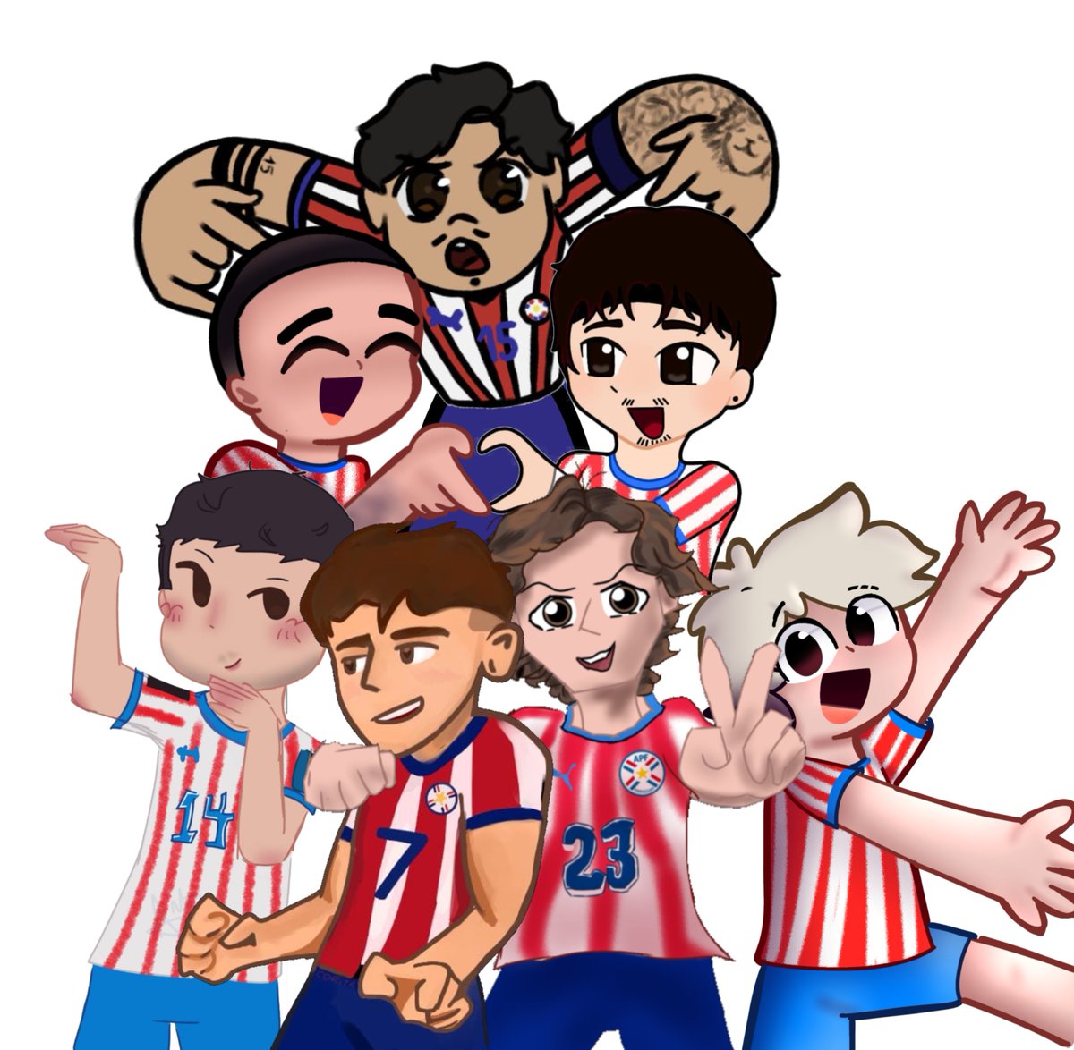 SrtaStarPy's tweet photo. 🇵🇾COLLAB ALBIRROJA 🇵🇾
miggy &amp; julio: che
gustavo: @magalhdilla 
mauricio: @Pancakelvsbxb 
mati: @Bunnycomb_Bella 
ramón: @CORITARG 
andres: @ilovealbirro15 

Gracias por aportar esta hermosura. https://t.co/inUWS3ZRvH
