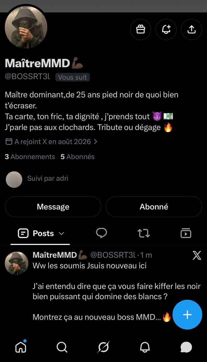 rk91_rk's tweet photo. Allez vous soumettre à @BOSSRT3l 
Prêt à tout pour vous humilier oublier pas votre porte feuille 💶🤑 
#Moneyslave #Findom https://t.co/RCTyG5Lyvd