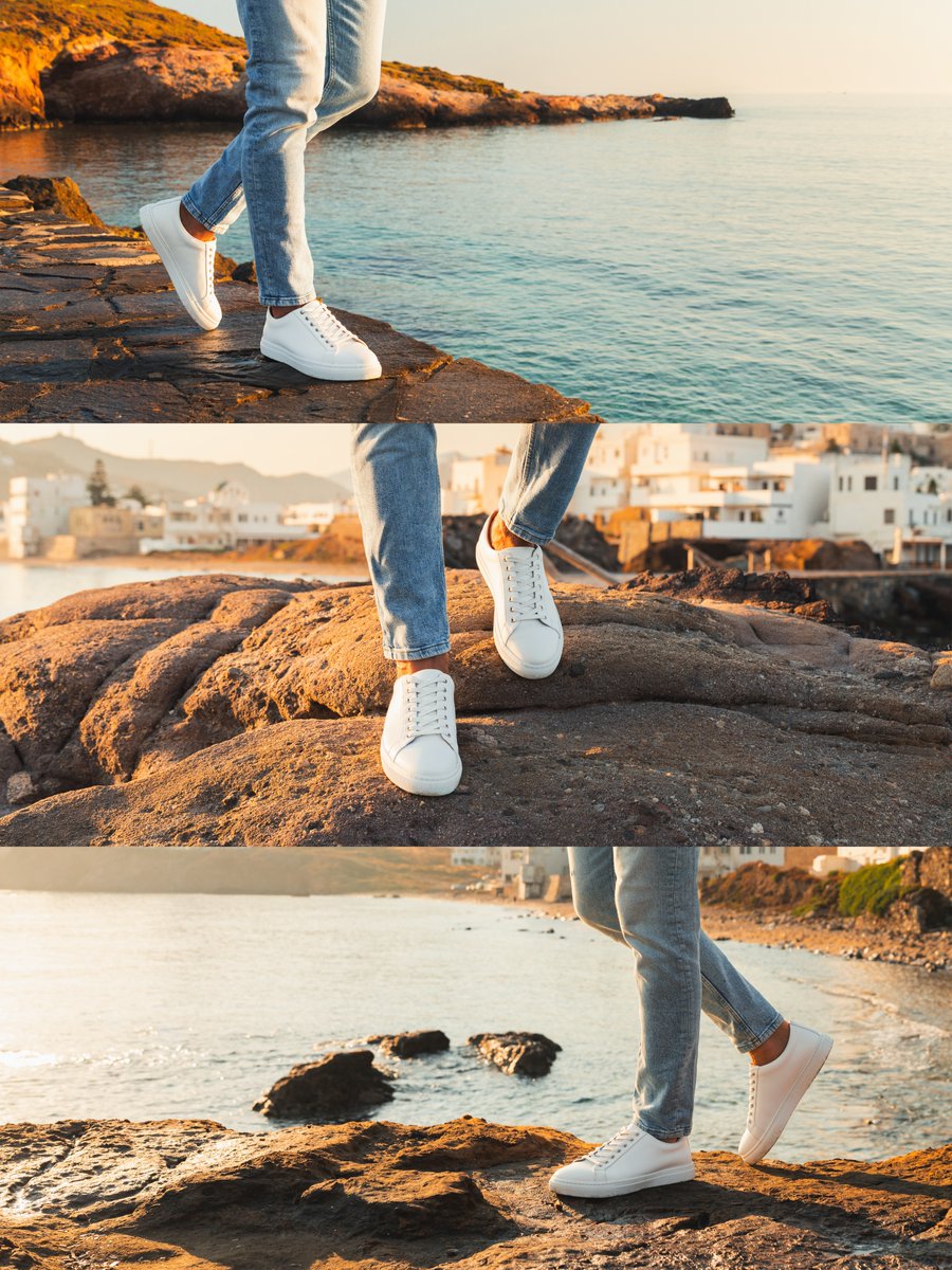 ThursdayBootCo's tweet photo. These sneakers have officially earned frequent flyer status😂

The Premier White Lowtops from came all over Europe this summer, and worked well with pretty much everything.

Beach days, wandering through old towns, long travel days, late dinners… these are the favourite travel sneakers.