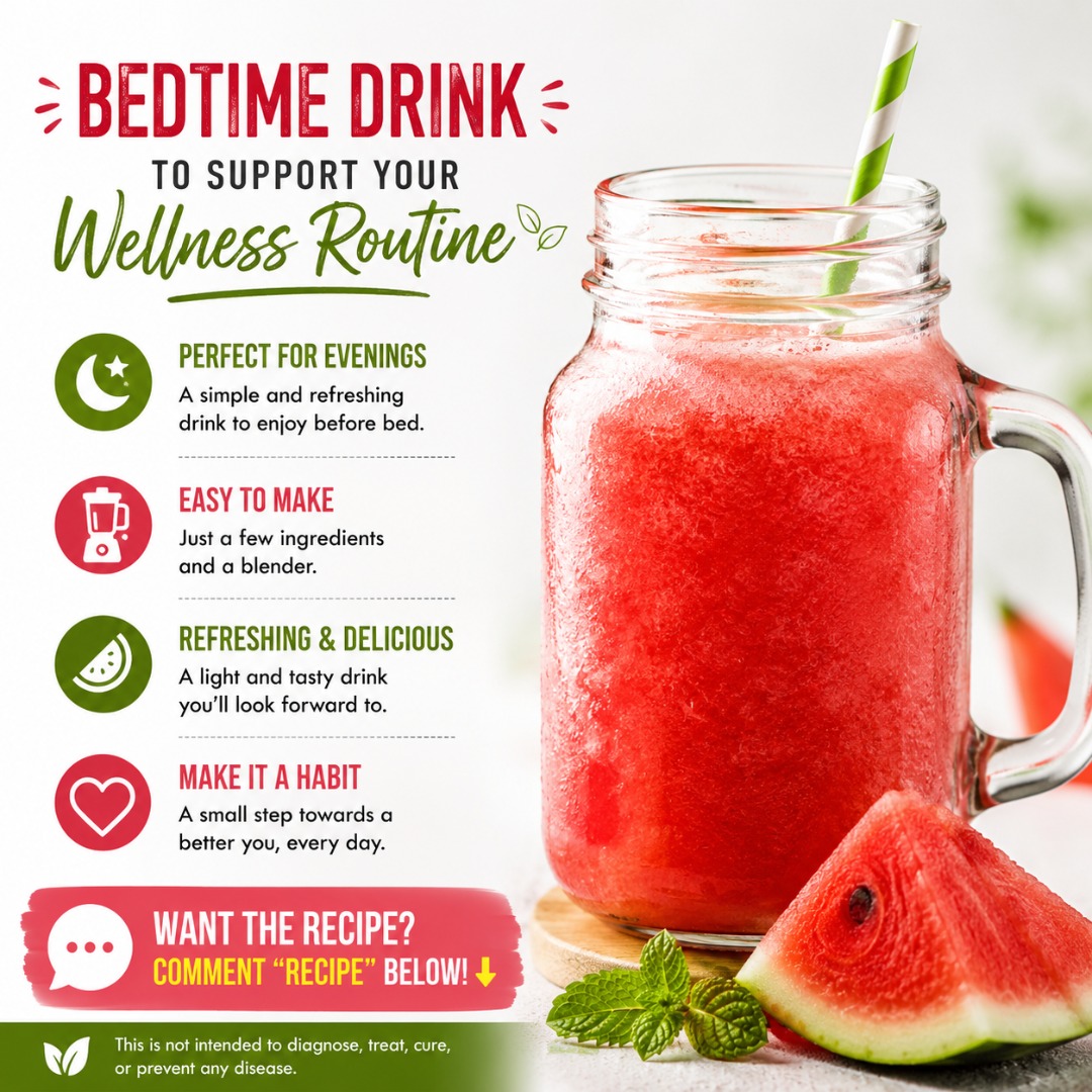 MarisaCapicotto's tweet photo. ou try this refreshing bedtime drink tonight? Watermelon Bedtime Refresh

Blend 2 cups cubed watermelon, ½ cup cold water, 1 tbsp lemon or lime juice, and 4–5 mint leaves until smooth. Add ice if desired and enjoy fresh. Enjoy as part of a https://t.co/e4ULK6QPZ8