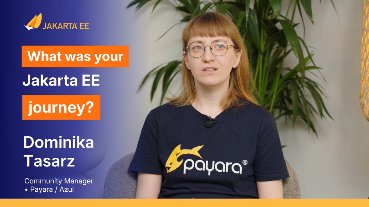 JakartaEE's tweet photo. 🤔 Why have so many made the switch from #JavaEE to #JakartaEE?
Dominika Tasarz (Payara / Azul) has been part of Jakarta EE since Payara’s participation in the project’s transition from Java EE nearly a decade ago.
In recent years, they have shifted gears from implementation to growth, continuing to experiment and invent within the ecosystem and growing the Jakarta EE community.
Despite being a direct continuation of Java EE, there are several fundamental improvements:
🔸 Open, #VendorNeutral governance model
🔸 Modern cloud native microservices
🔸 Removal of legacy technical debt
🙌 Get involved: https://t.co/UnAufvFagT
📺 Watch Dominika’s full story on YouTube: https://t.co/fyV8JdTBns
#CloudNativeAI #JavaEE #EnterpriseJava