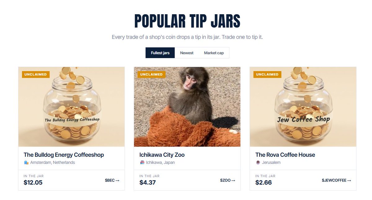 MAINSTPF's tweet photo. Coins launched through MAIN ST are starting to pick up 👀

Imagine when shops start discovering and sharing their own coins. $MAINST

5z1CYwbdYwFsqp8nSSiBJkZinE6MKpFb7DodFoZzpump

https://t.co/WArtTR6AND https://t.co/JAnzvHr9pg
