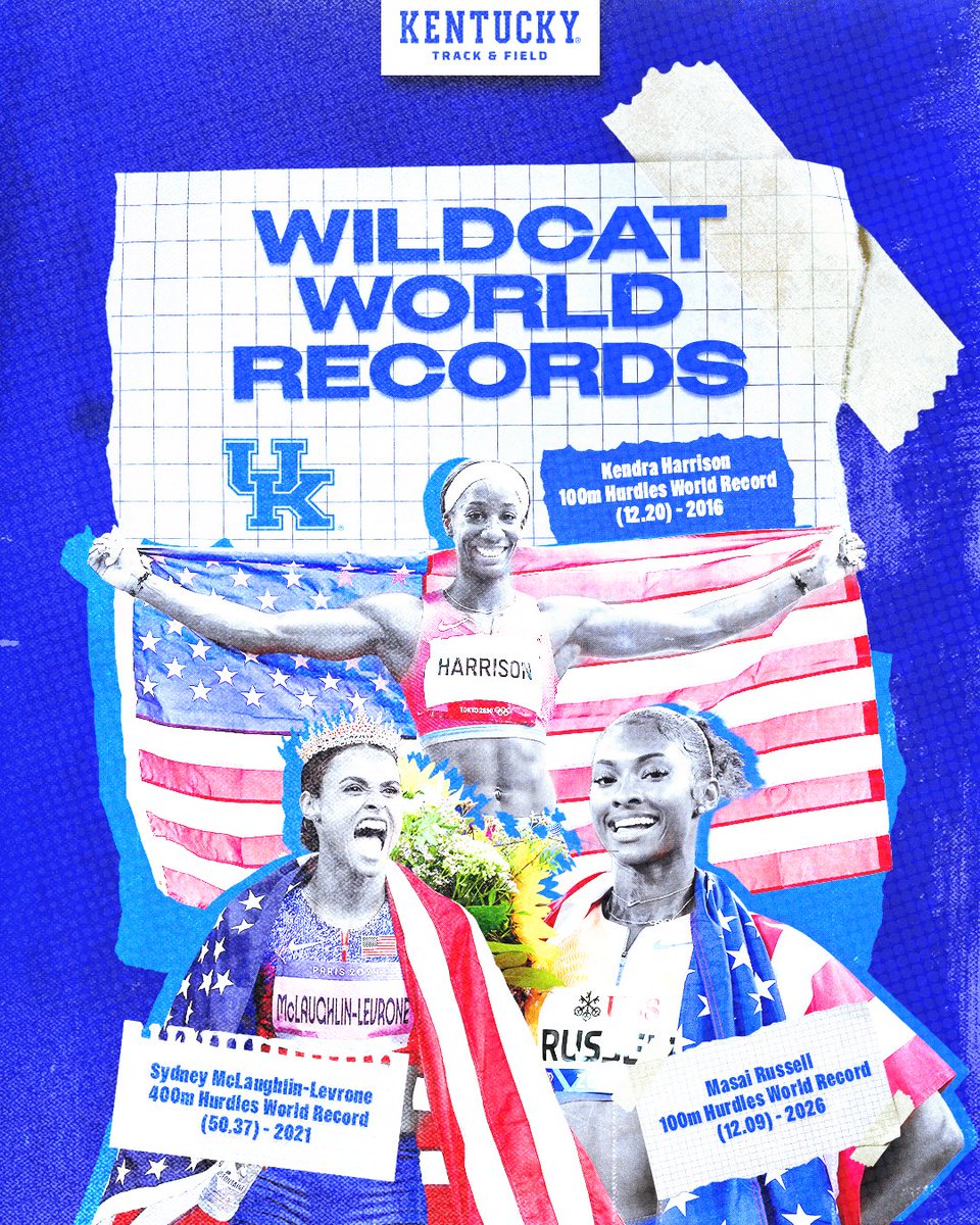 KentuckyTrack's tweet photo. World Record U 😼🥇

#HurdleU | #WeAreUK | #UKTF https://t.co/A6Fn0Uttw1