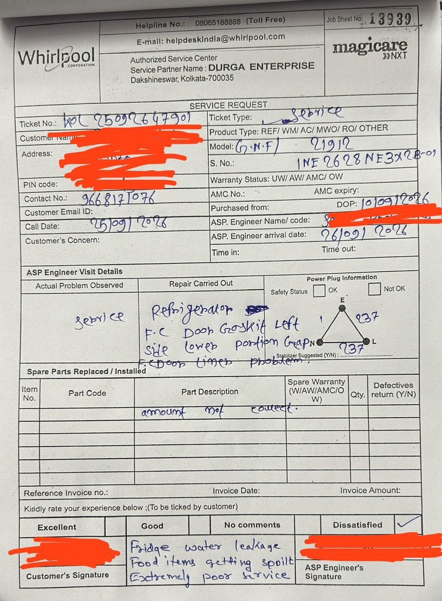 IsTangential's tweet photo. @whirlpool_india @WhirlpoolCorp @Flipkart @flipkartsupport Swear to never buy anything from Flipkart and Whirlpool! From last 3 weeks the technicians are wasting time with heat guns (which they should fire at themselves) but not replacing the product BAN @Flipkart @flipkartsupport @WhirlpoolCorp @whirlpool_india https://t.co/GGqICn2m99