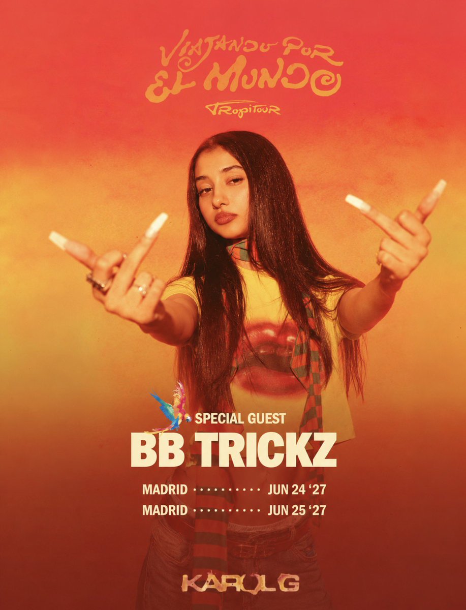 unveranorosa's tweet photo. 🚨¡OLÉ, ESPAÑA! 🇪🇸 

Judeline, Aitana, BB Trickz y Lola Índigo serán las encargadas de abrir las fechas del Viajando Por El Mundo: Tropitour de KAROL G en Barcelona, Sevilla y Madrid🔥✨🩵