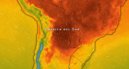 Juanctpy's tweet photo. #Ahora: La térmica en Asunción: 44.6°C🥵
En este momento, el Chaco paraguayo es la región más caliente del planeta. https://t.co/RnxJVWnlOm