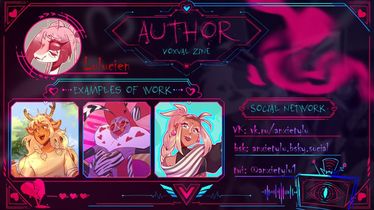 SharkOfficeTeam's tweet photo. 🌟 Making a grand entrance, a new showman is about to captivate countless sinners...

Please welcome Lulucien! 🎭✨
@anxietylu1
_____________________________________
#VoxVal #Staticmoth #Vox #Valentino #Voxvalzine #zine #hotelhazbin https://t.co/diTFUUJvKI