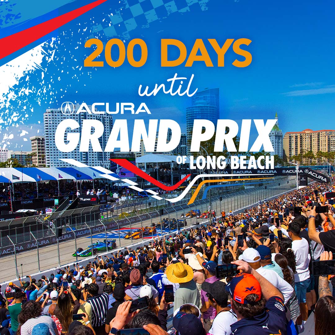 GPLongBeach's tweet photo. The countdown is on! Just 200 days until the 2027 Acura Grand Prix of Long Beach, April 16-18 ... tickets go on sale October 18! https://t.co/DTPJyyx9X7