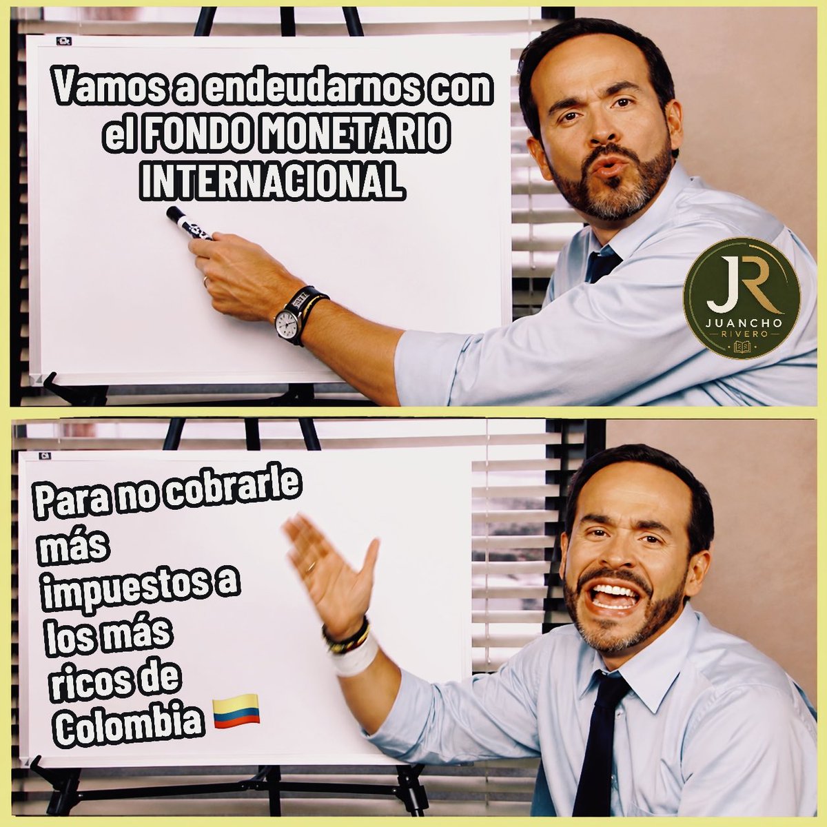juanchoriveroco's tweet photo. Piensan que los colombianos somos como ese pequeño segmento que lo apoyó y va a tragar entero. Un gobierno es del pueblo y sus decisiones van de la mano de la concertación de los distintos sectores. https://t.co/iOdob7EQYE