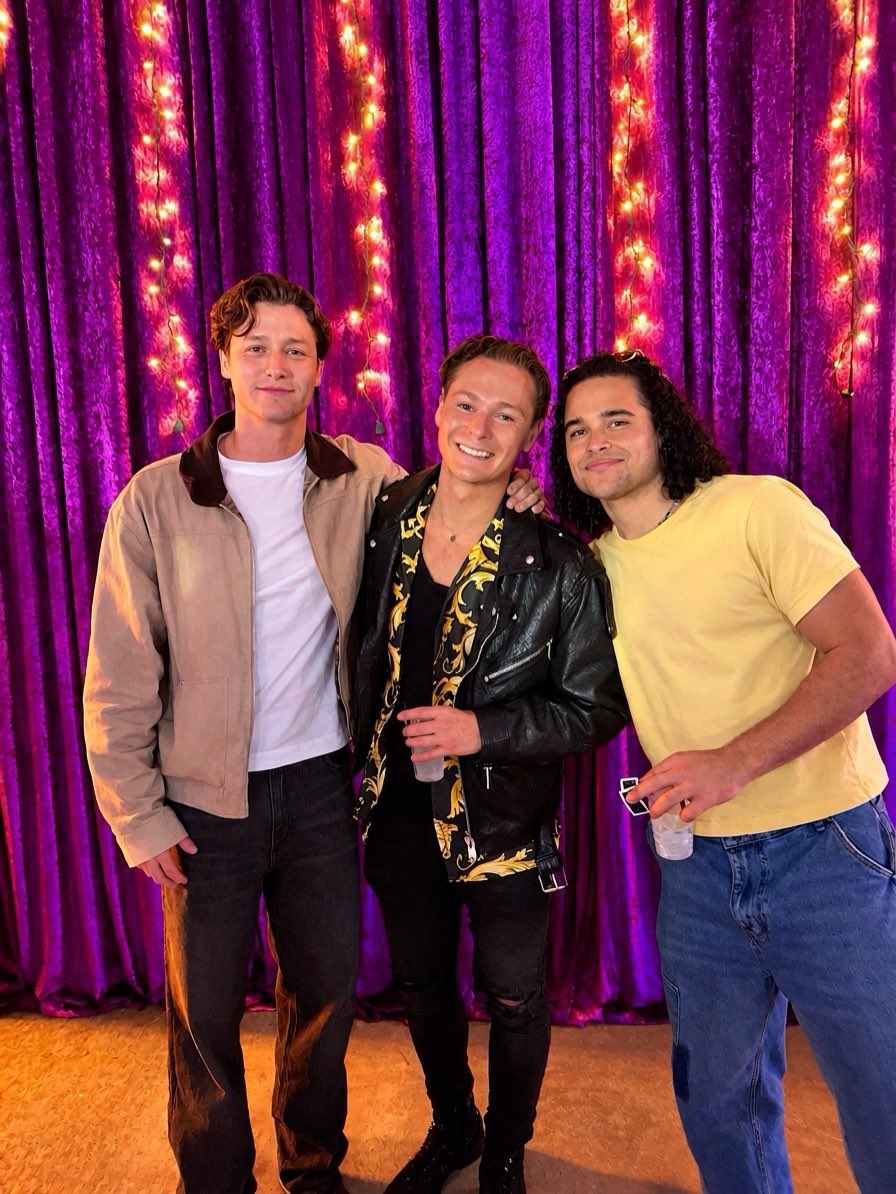stephenkalynit's tweet photo. Stephen al party tenutosi alla fine delle riprese della seconda stagione di Off Campus 2 con Jalen e Dustin 🎉

📁 dustinwolf_ via Instagram https://t.co/oBM6CXGPJX