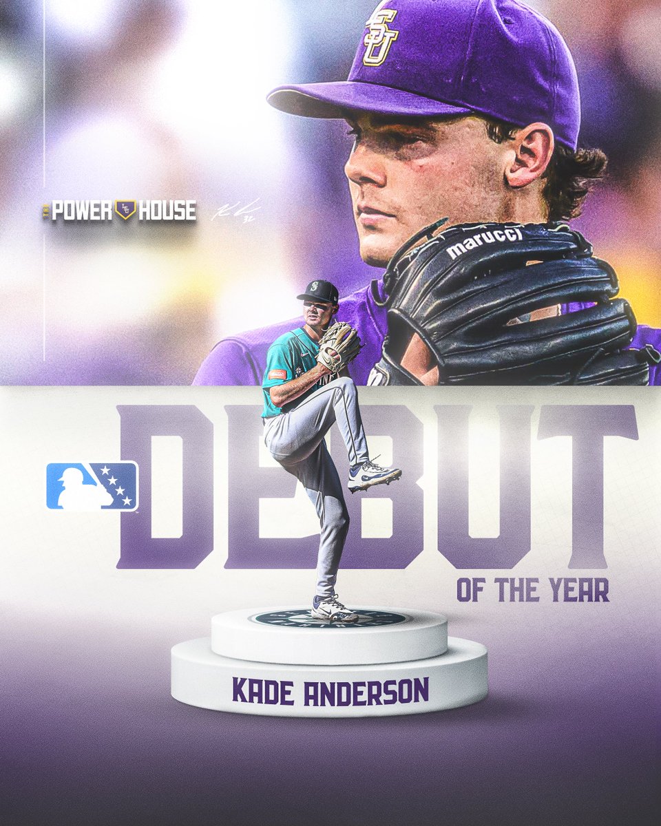 LSUbaseball's tweet photo. King Kade 👑

@KadeAnderson32 has won the @MiLB Debut of the Year! https://t.co/NuznBjf4xz