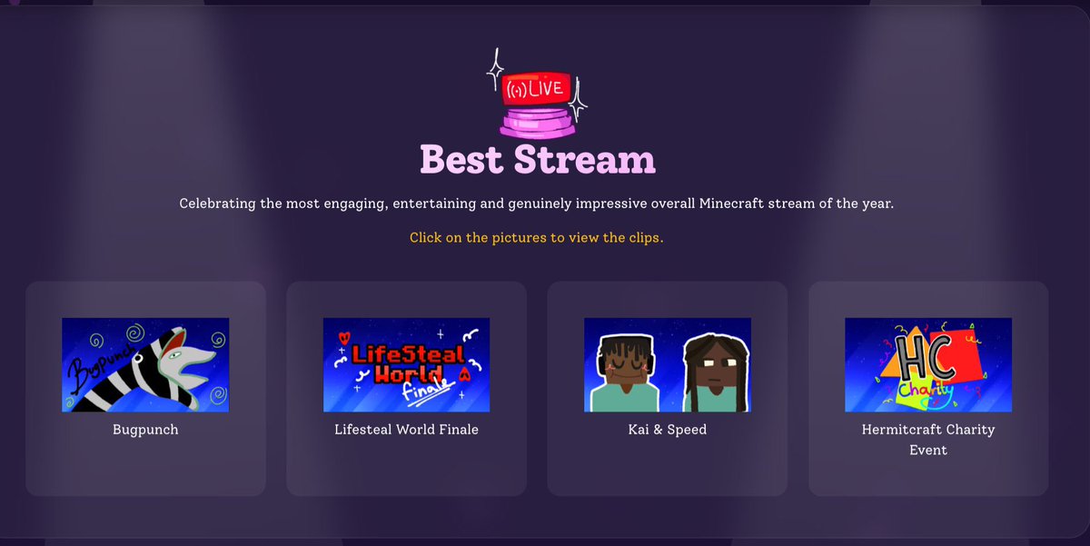 MinecraftTales's tweet photo. Hi friends!! I wanted to give a shoutout to @A_FreakinTurkey and the whole Bugpunch team since they got a nomination!!! Vote for #BugPunch in the Crafted Together awards! 💕

And stay tuned because there might be a couple of familiar voices in our upcoming series 👀🙌 https://t.co/7NZBwUw4NK