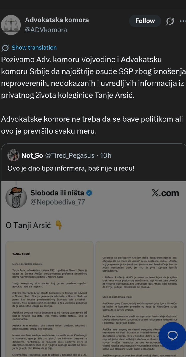 sanja_sa's tweet photo. Čeda Kokanović sebe nazvao advokatska komora. Brate😂 https://t.co/kHYEIA9ebX