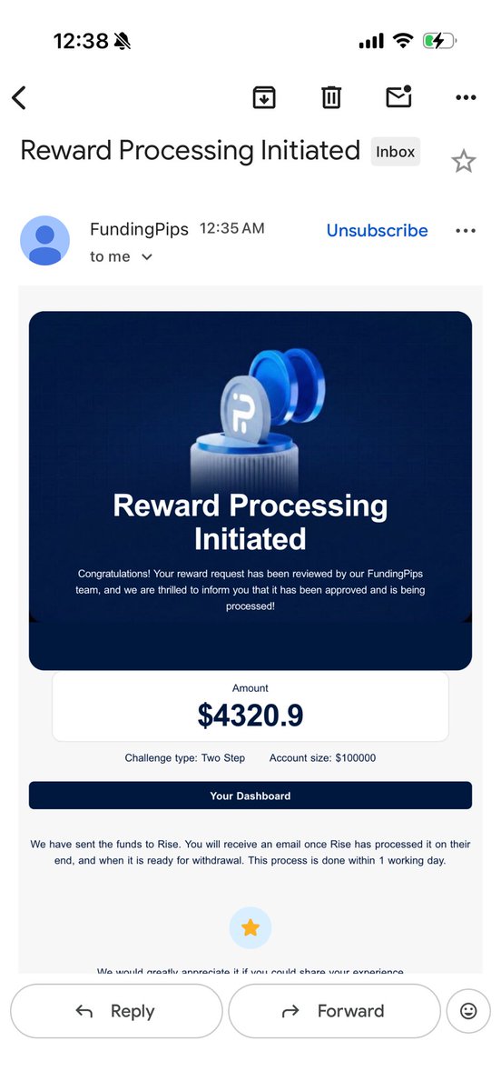 FX_TRADER_RAJ's tweet photo. AGAIN WITHDRAWAL RECEIVE FROM FUNDING  PIPS ♥️🚀

This is a prop firm that instills confidence in trading on its platform.

@fundingpips @avikkfp @Khldfx 

#PropFirmThatPays #fundingpips https://t.co/Xee4MD2NiW
