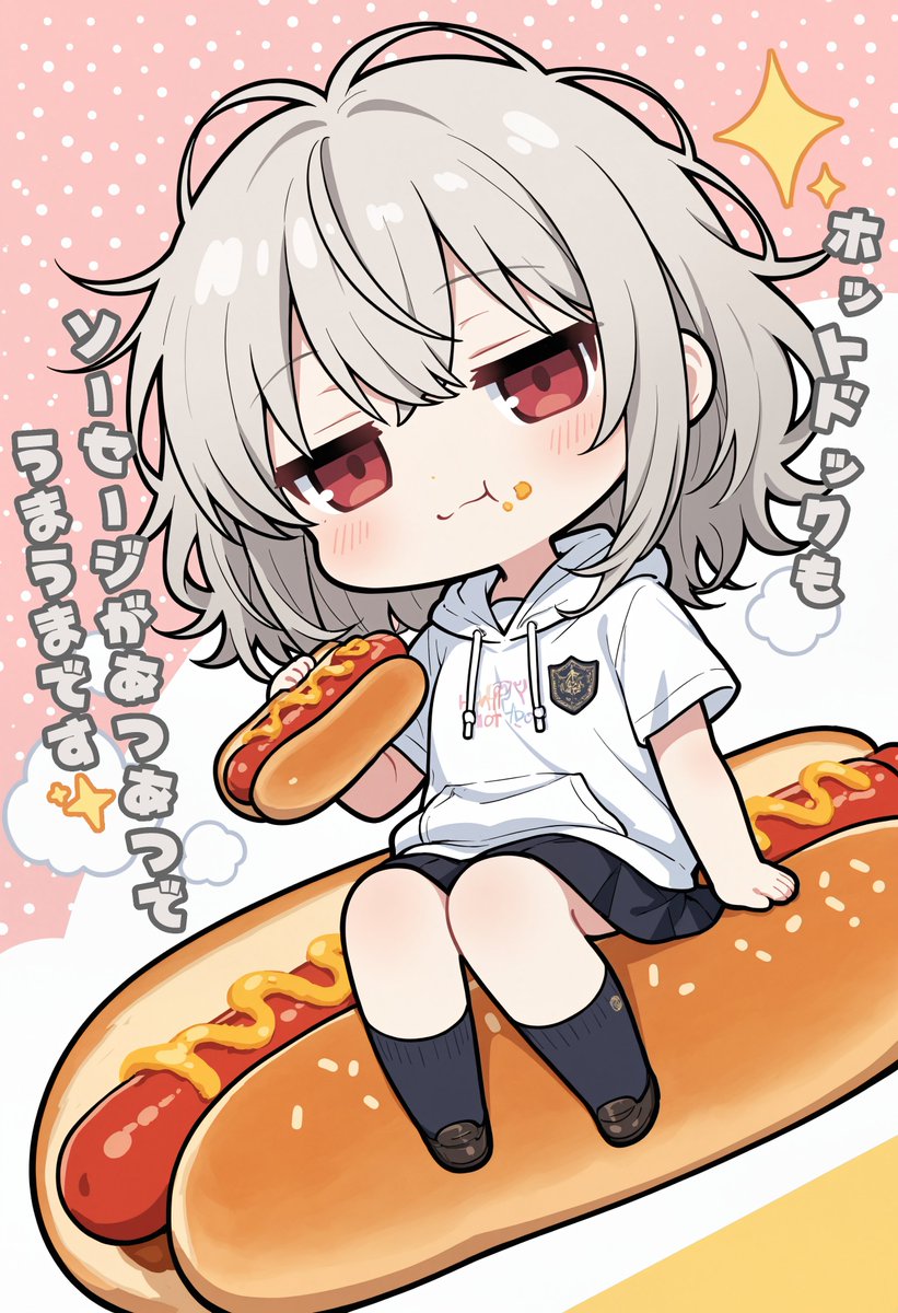 momoya's tweet photo. 【もぐもぐ #担当ちゃん】
20品目「ホットドッグ🌭」 https://t.co/B5EJe9dcOT