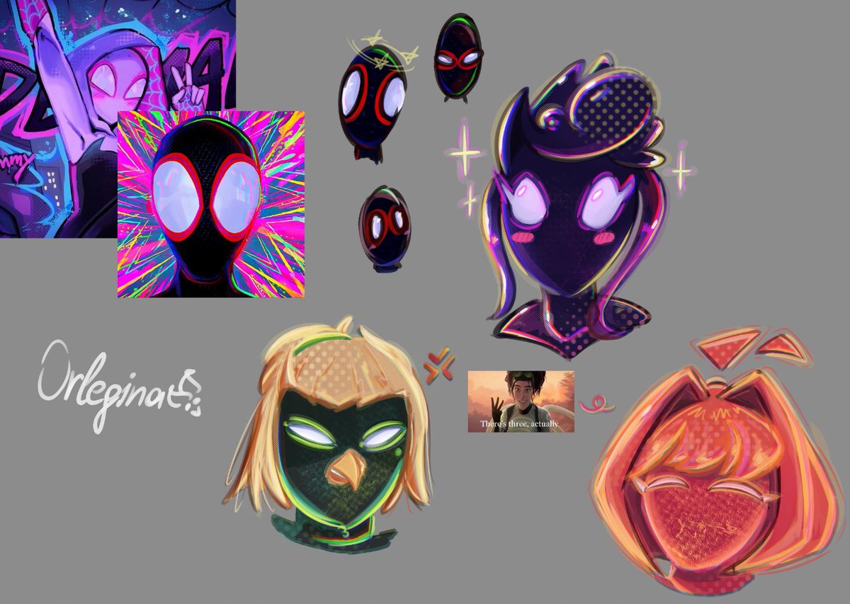 Orlegina's tweet photo. Spiders 🕷️
#Spiderman #SpiderVerse 
#sketch #Training https://t.co/8MiDSBUEyU
