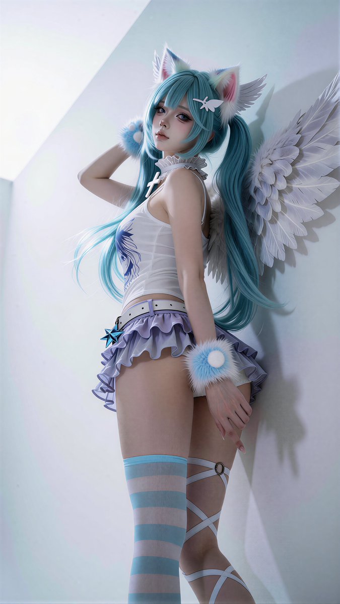 Livia2021085's tweet photo. Angel catgirl ready 🐱‍🪽 #AIart #animegirl #catgirl https://t.co/Hq5CNE8zav
