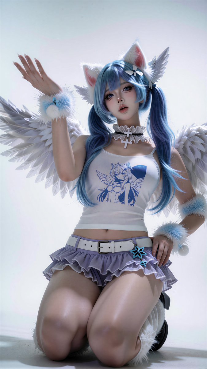 Livia2021085's tweet photo. Angel catgirl ready 🐱‍🪽 #AIart #animegirl #catgirl https://t.co/Hq5CNE8zav