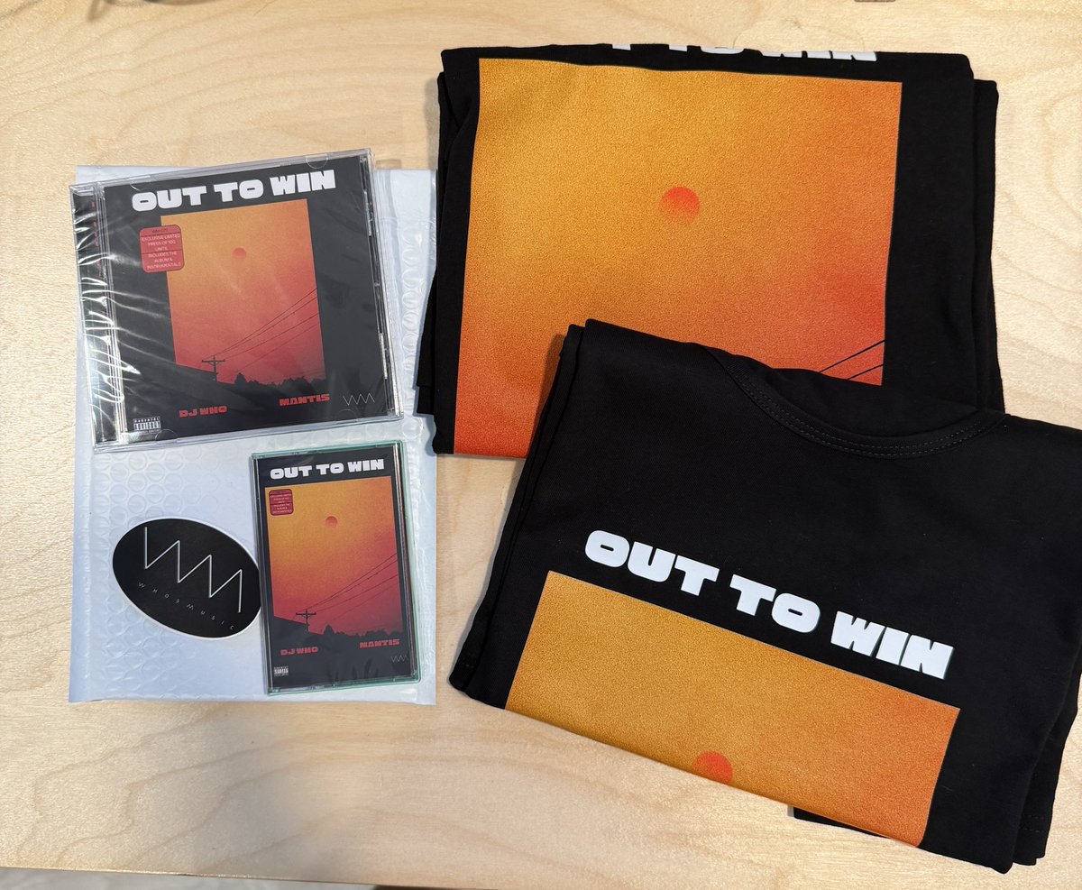 WHOSMUSICLLC's tweet photo. Another OUT TO WIN order headed out. 📦📼💿

Appreciate everyone supporting @DJWho1 &amp; Mantis and buying physical.

Limited to 100 copies. No streaming. No DSPs.

CD • Cassette • Merch • Album + Instrumentals

https://t.co/IL6NjWxKoO https://t.co/QMd2eP6gIT
