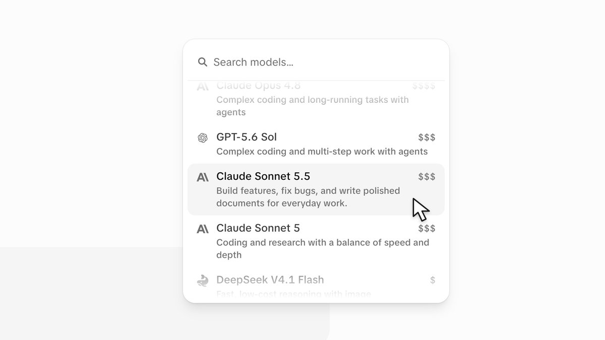 makingendless's tweet photo. Claude Sonnet 5.5 is already available on Endless. https://t.co/kHKam6XU5m