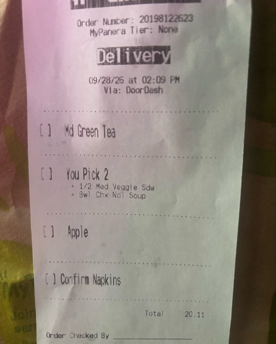 babysewerfae's tweet photo. almost killed myself yesterday. ordered panera for breakfast bc i'm still sick. they accidentally gave me the whole sandwich instead of half. grateful. this will keep me alive at least for the day https://t.co/GwMx0vtpGN