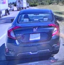 kystatepolice's tweet photo. KSP is searching for a bluish gray Honda Civic that was present during a trooper-involved shooting on I-65 NB near the 38 MM in Warren County. (Alabama tag# TN018596.) This occurred earlier today. If you see this vehicle, please contact law enforcement. https://t.co/TRHed6uqcg