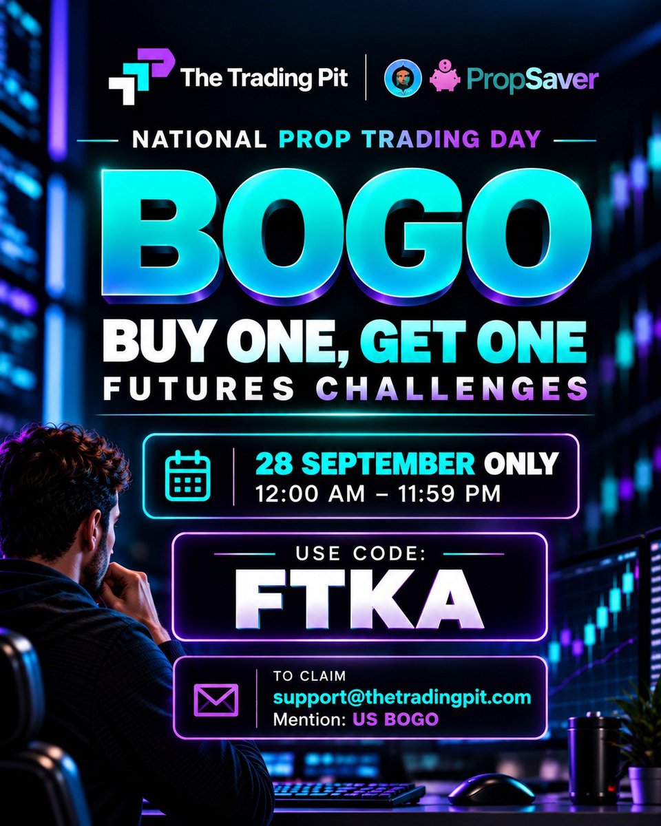 Kellyanntrades's tweet photo. ITS A GIVEAWAY!!! 🆓🆓🆓 @TheTradingPit_  50K EVALUATION GIVEAWAY TO CELEBRATE NATIONAL PROP TRADING DAY!

TO BE ENTERED JUST REPOST AND TAG 3 FRIENDS.  I WILL SELECT A WINNER TOMORROW AND GOOD LUCK EVERYONE!

🍀🍀🍀🍀🍀

https://t.co/UZgge1IbQB https://t.co/LcuKxSUrDO