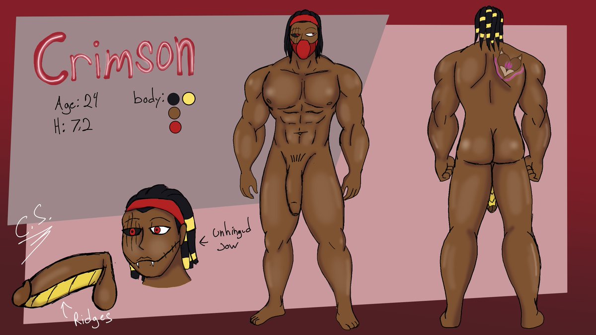Crimson_city9's tweet photo. While on break I did make some Pics Some of the are on my subscribestar. but   Besides tha I made a new ref if My main oc Crimson. #OcRef #OCㅤㅤ https://t.co/UAg4QFSWP6