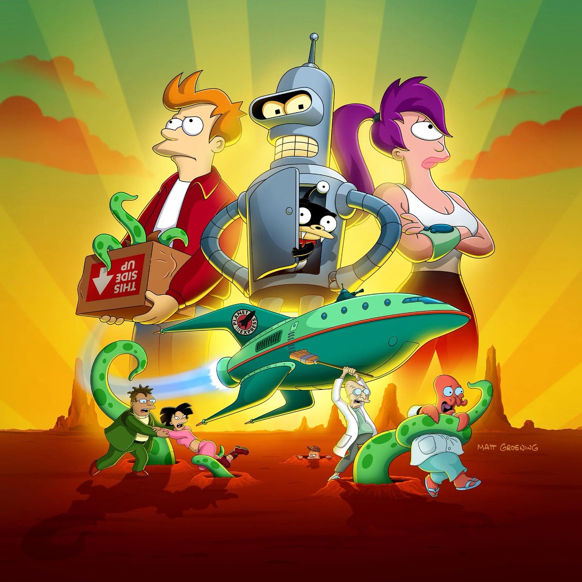 CoveredGeekly's tweet photo. Futurama has ended once again, Matt Groening confirms

"They can put us in a coffin. They can nail the lid shut, but they can’t bury us. We will rise again"

(via @Variety) https://t.co/ddQfzIq2lq