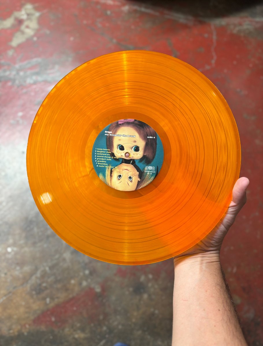 smashedplastic's tweet photo. New super deluxxe badass 2xLP version of The Frogs’ ‘My Daughter the Broad’ shipping now from @foreignleisure Records!! Back on vinyl for the first time in 30 Years!! 
#pressedwithLOVEinChicago #diyvinyl #diyvinylpressing #theFrogs https://t.co/U5WnBD8Vbf