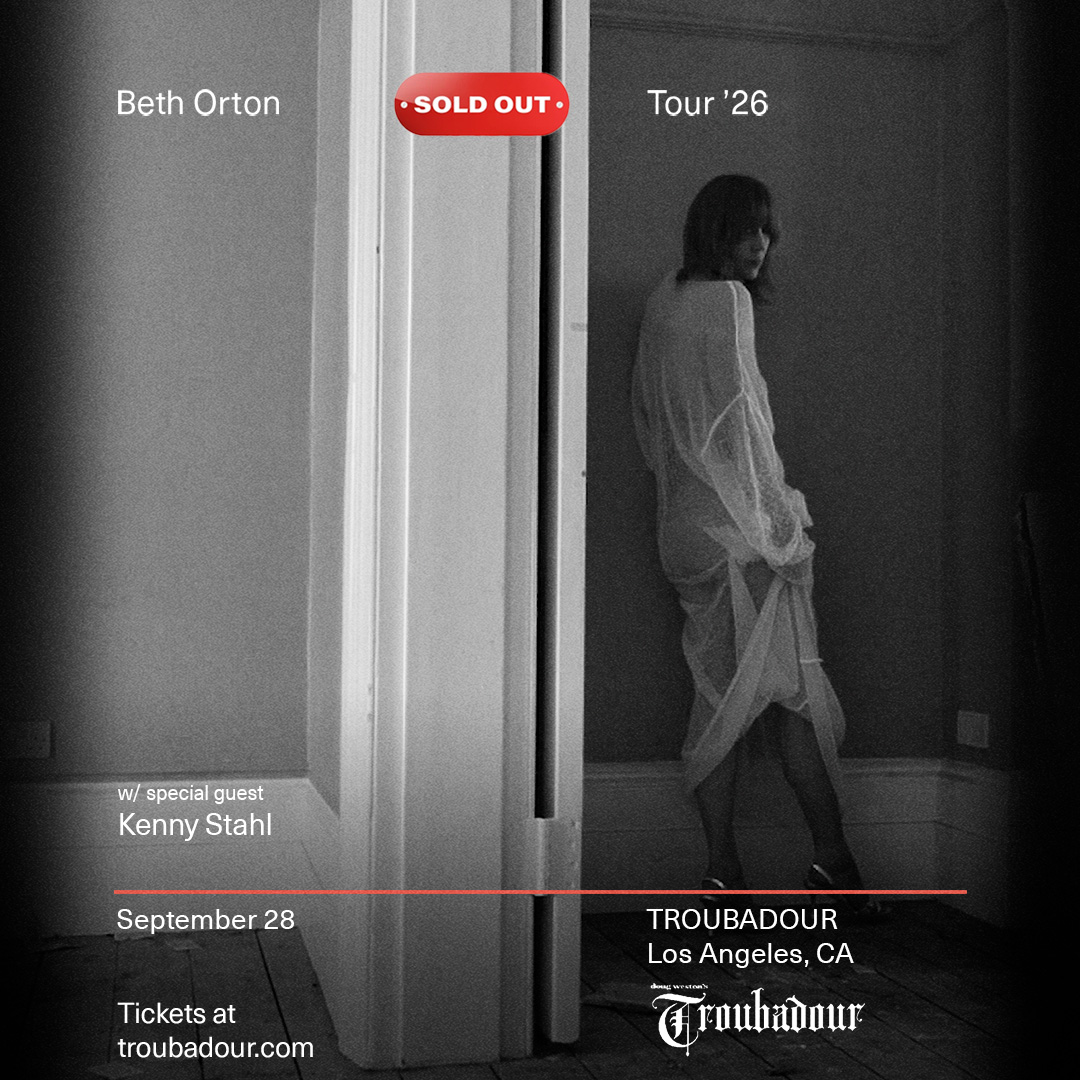 theTroubadour's tweet photo. The wait for set times for Beth Orton's SOLD OUT show tonight is officially over. Take a peek below to plan your evening 🪽🩶

7PM - Doors
8PM - Kenny Stahl
9PM - @beth_orton https://t.co/HMr9pe2A2O